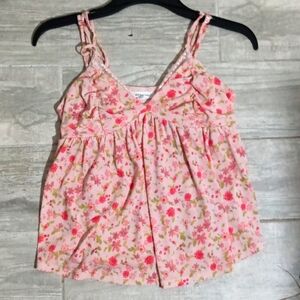 Cute flowered camisole tank top